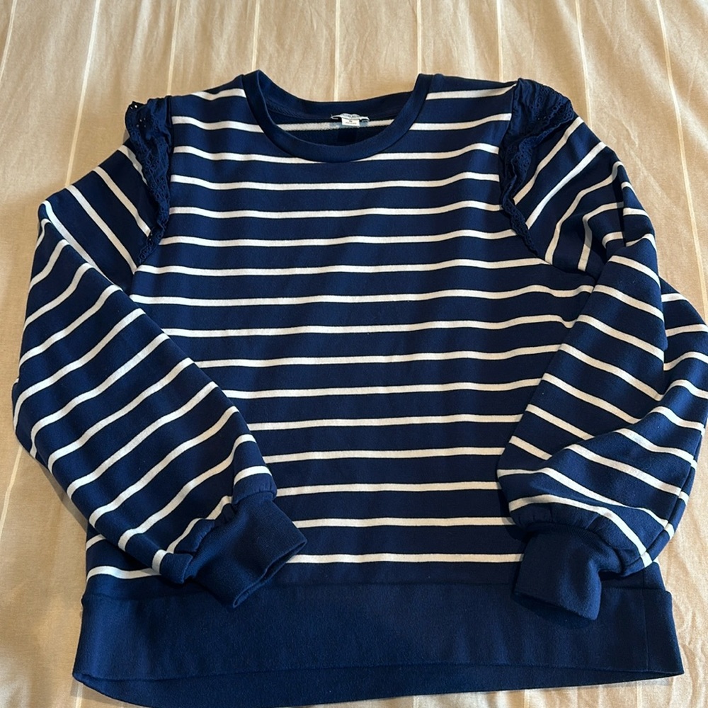 J.Crew Blue stripped sweater size small